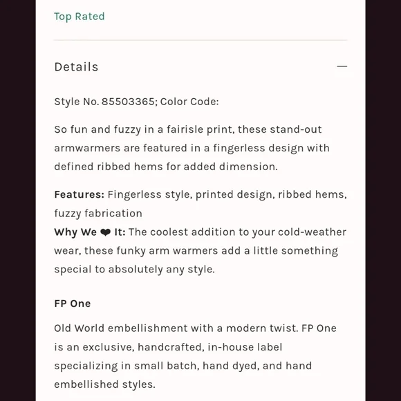 Free People FP ONE Aliviq Fairisle Multicolor Fuzzy Knit Arm Warmers - Picture 2 of 9